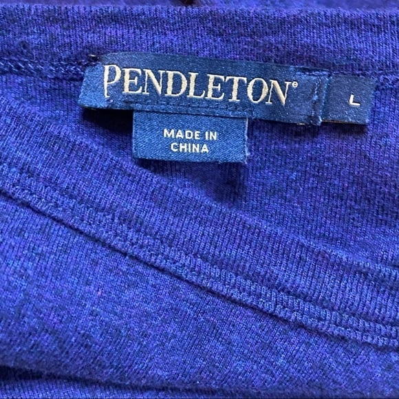 Pendleton Blue Cotton Light Weight Knit Top - Picture 2 of 6